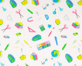 Baumwoll Cretonne Digital School Stuff